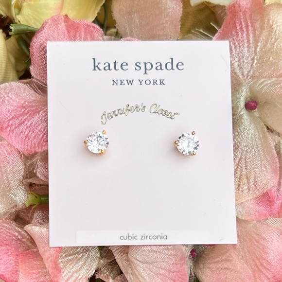 NWT ♠️ Kate Spade Mini Solitaire Stud Earrings - Picture 7 of 7